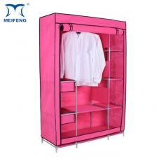 MEIFENG Portable Large Non Woven Fabric Storage Wardrobe With Shelves