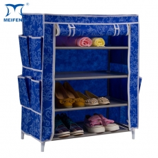 MEIFENG 4 Tiers Folding Homemade Shoe Rack With Fabric Cover