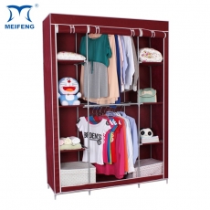 MEIFENG Metal Frame Clothes Closet Sliding Wardrobe Doors