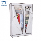 MEIFENG 16mm Fabric Closet Doors Canvas Wardrobe Storage