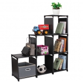 Amazon Hot Sell Fabric Bookcase Portable DIY Storage holder Organizer