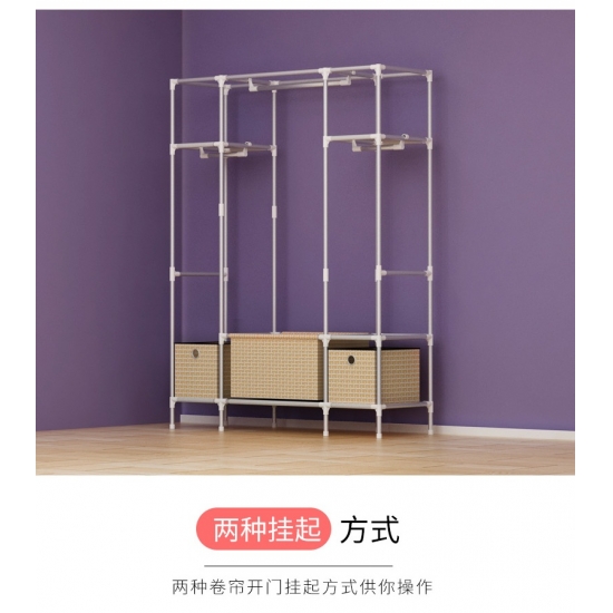 Bedroom Non-woven Fabric Wardrobe Clothes Closet With Storage Bag
