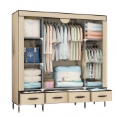 MEIFENG Non-woven Fabric Wardrobe Clothes Storage Organizer Cabinet With Storage Box