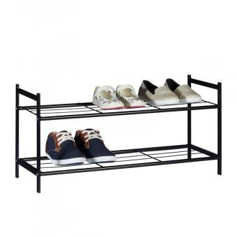 Meifeng Metal Shoe Rack 2 Tiers Foldable Shoe Rack